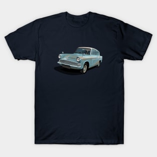 Ford Anglia in light blue T-Shirt